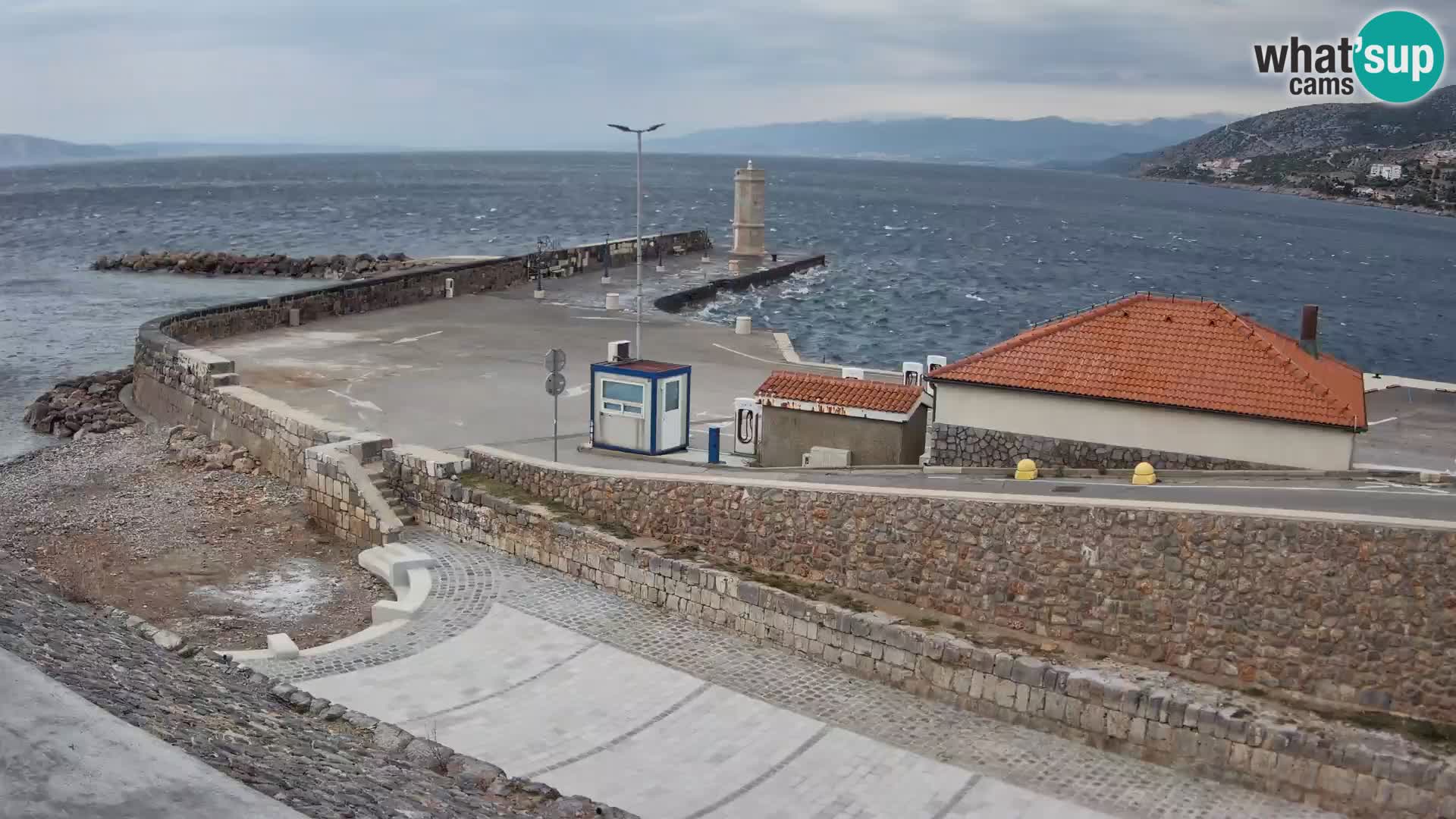 Senj Harbour Webcam – Breakwater & Lighthouse Live View