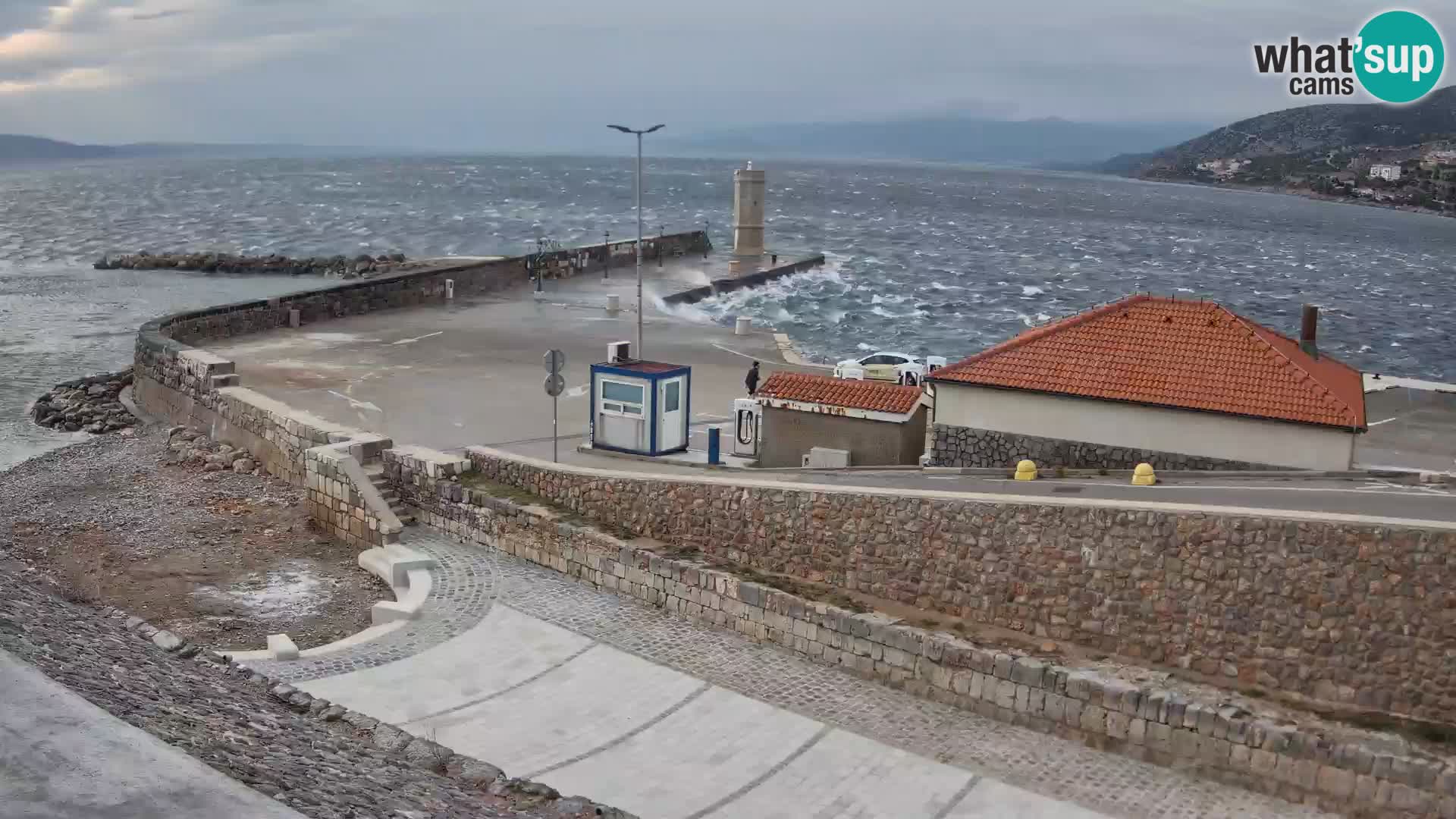 Senj Harbour Webcam – Breakwater & Lighthouse Live View