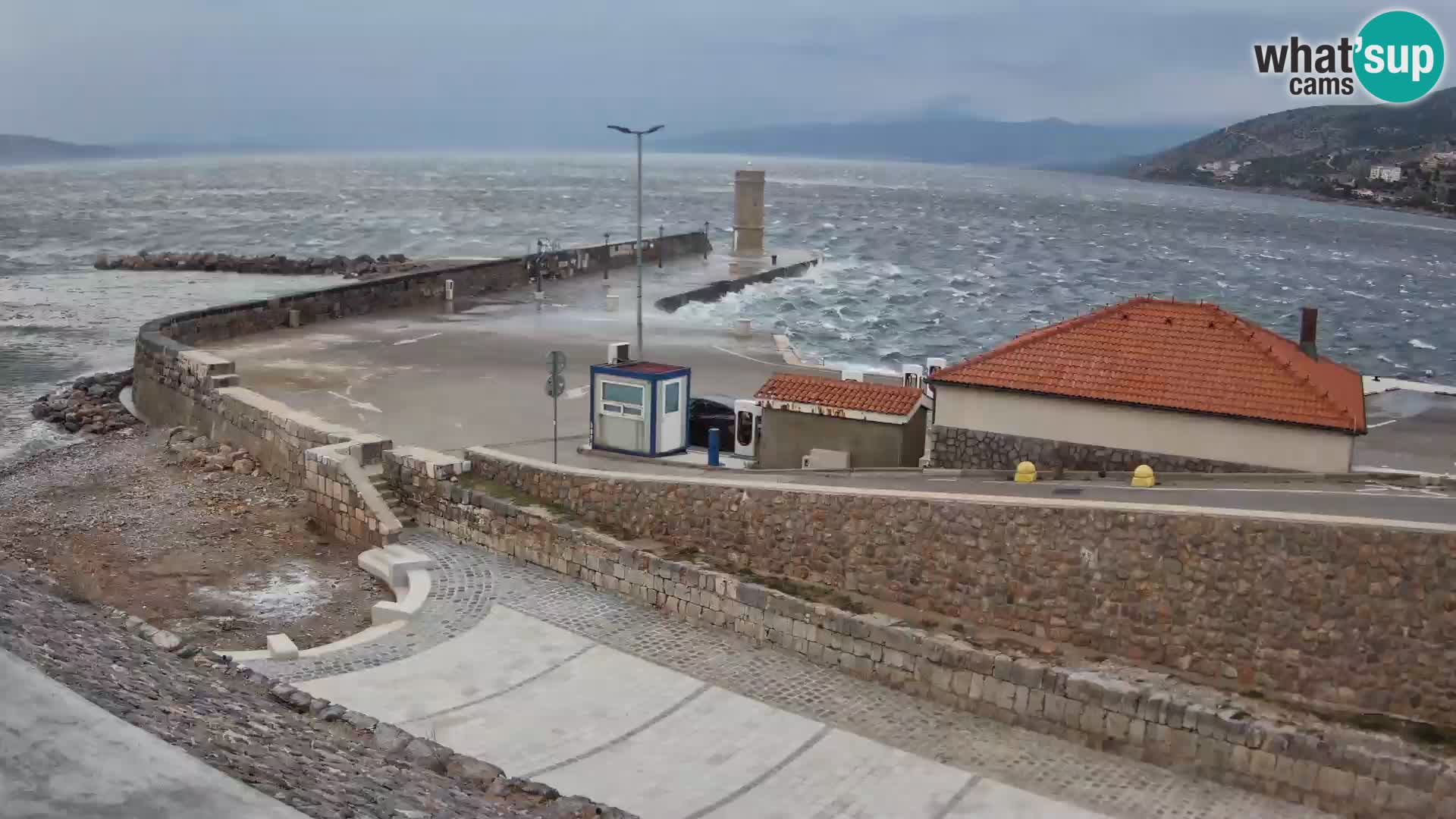 Senj Harbour Webcam – Breakwater & Lighthouse Live View