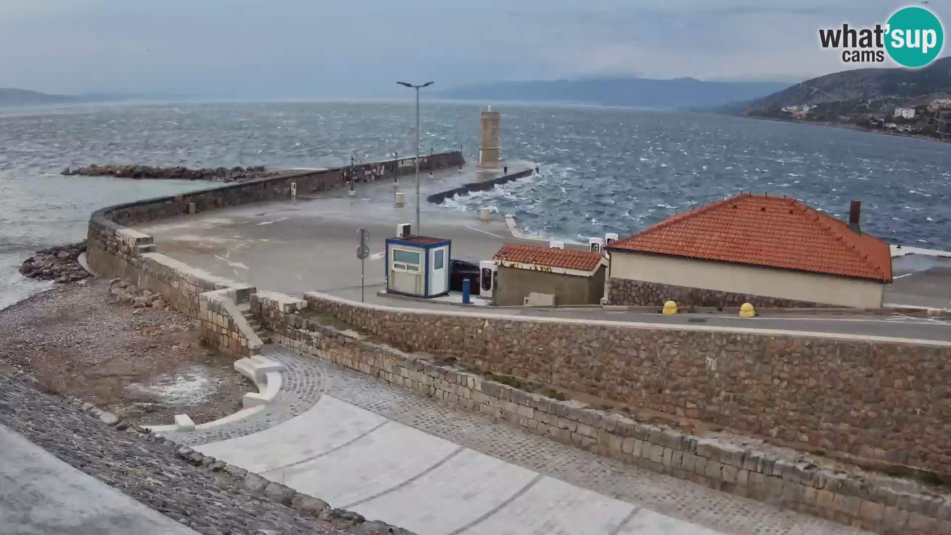 Senj Harbour Webcam – Breakwater & Lighthouse Live View