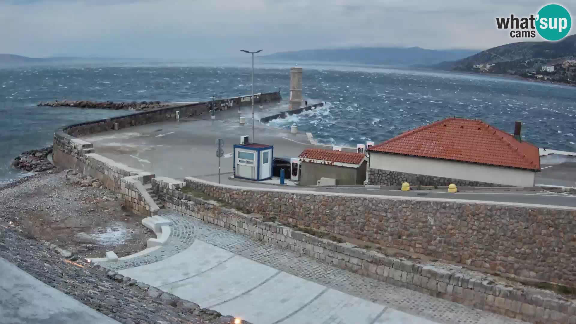 Senj Harbour Webcam – Breakwater & Lighthouse Live View
