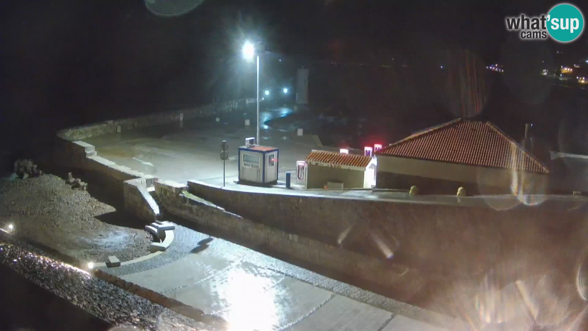 Webcam port de Senj – Vue sur la jetée et le phare