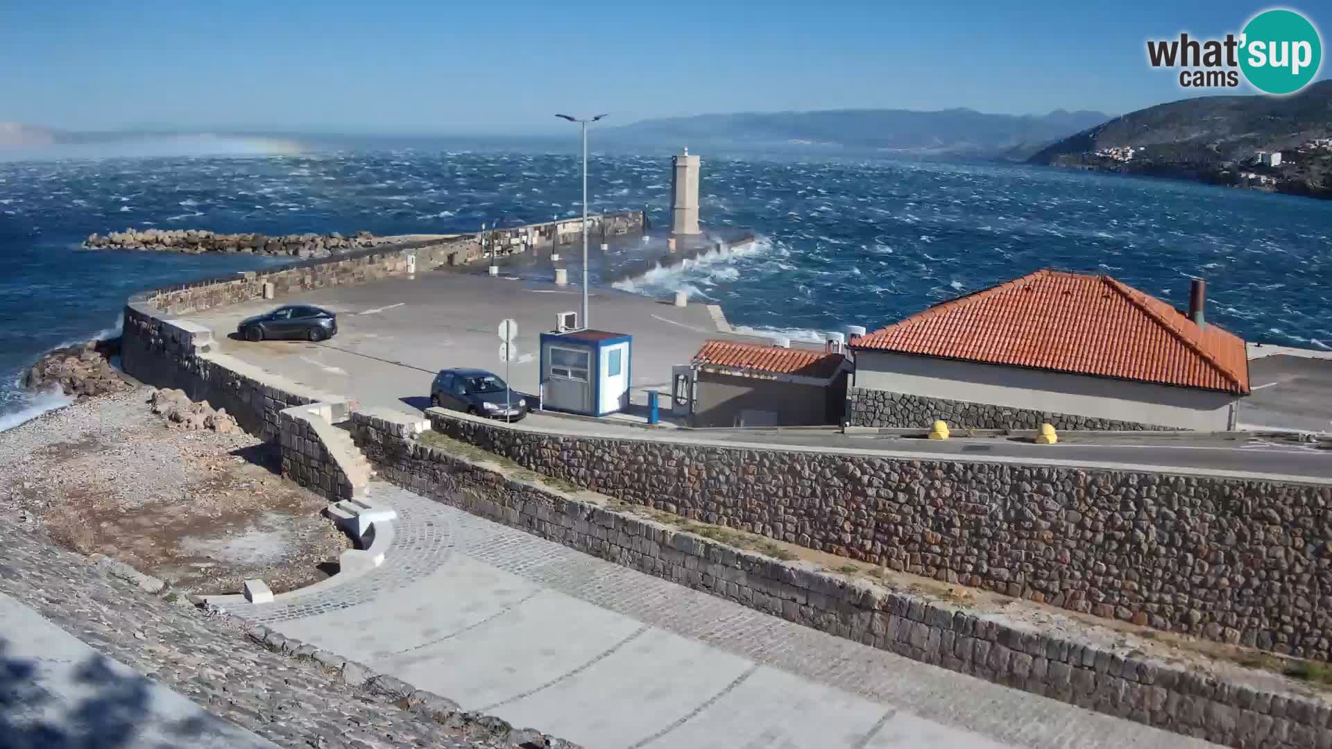 Senj Harbour Webcam – Breakwater & Lighthouse Live View