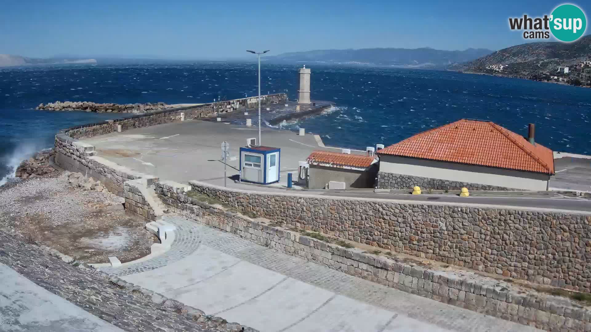 Senj Harbour Webcam – Breakwater & Lighthouse Live View