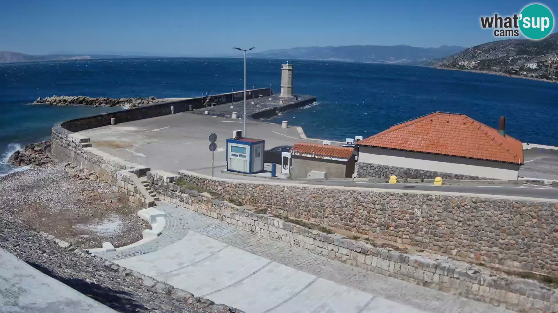 Senj Harbour Webcam – Breakwater & Lighthouse Live View