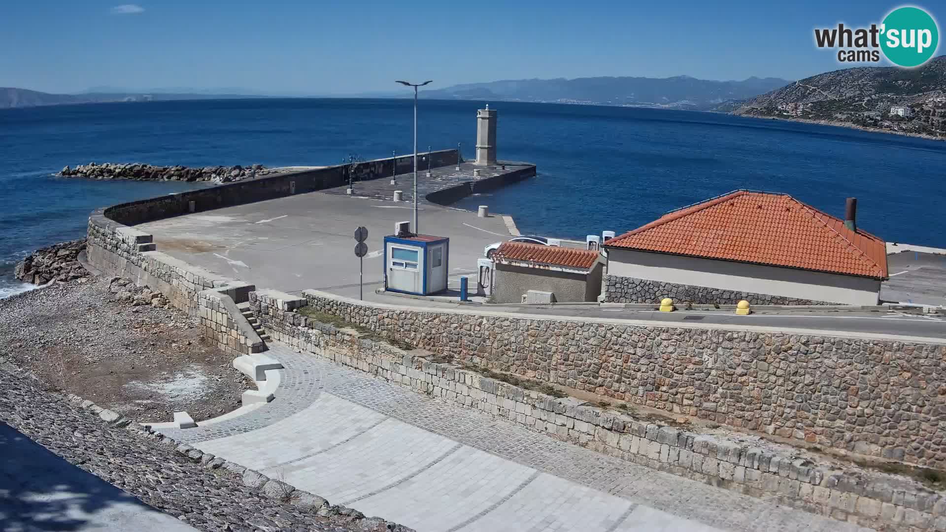 Webcam puerto de Senj – Rompeolas y faro en directo