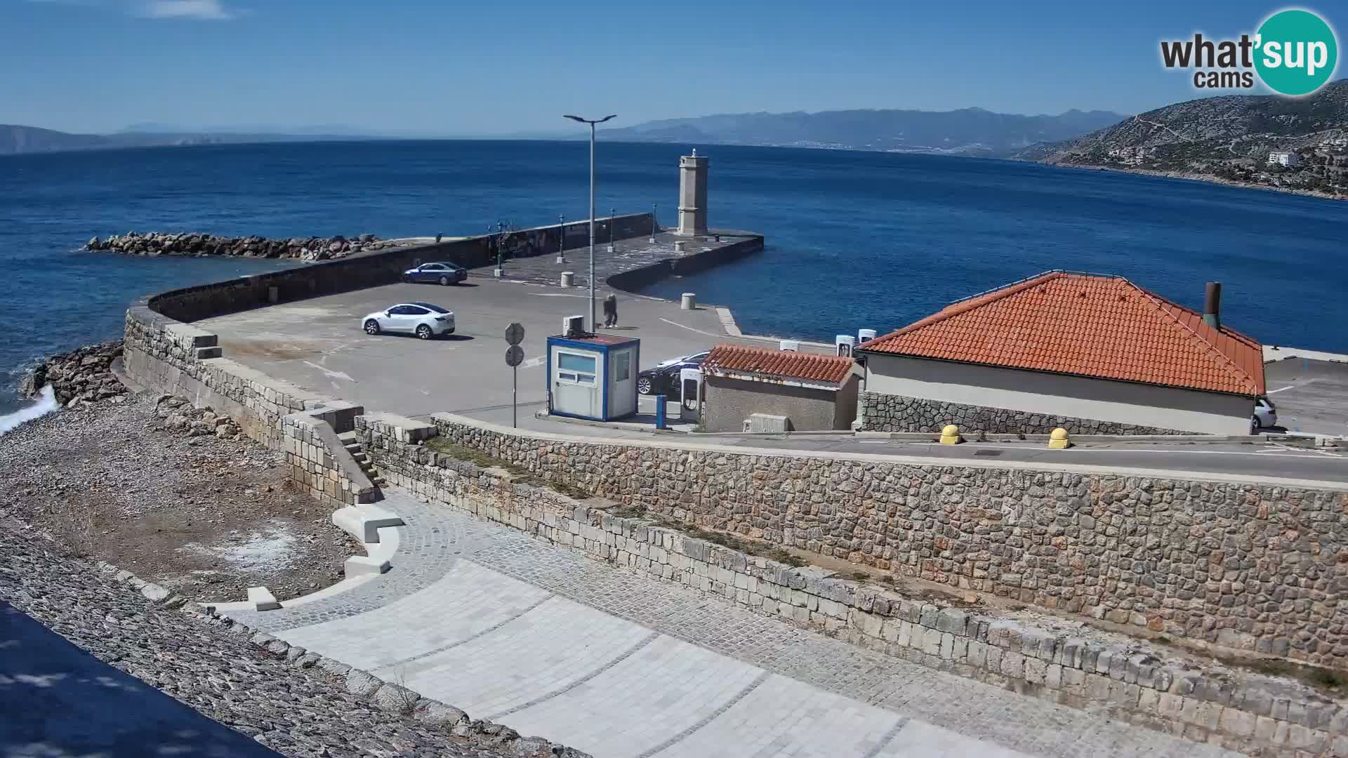Senj Hafen Webcam – Wellenbrecher & Leuchtturm Liveblick