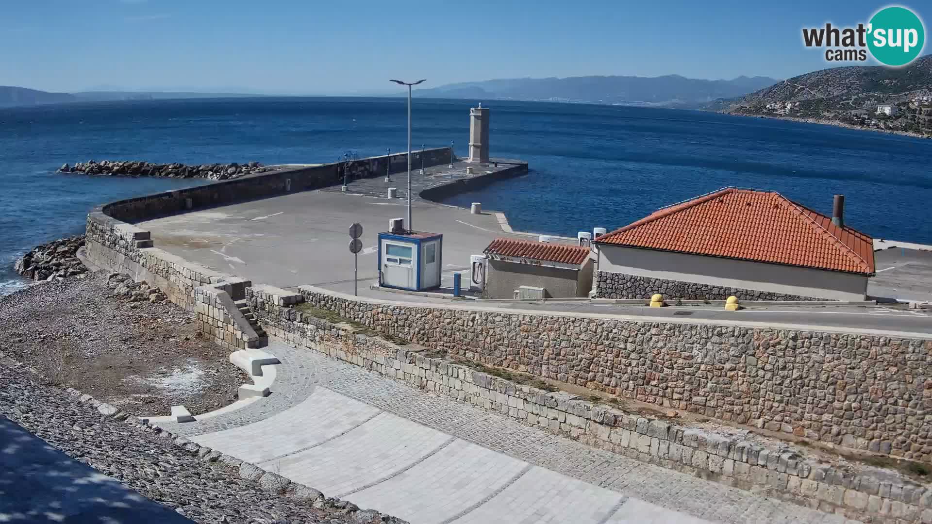 Webcam puerto de Senj – Rompeolas y faro en directo