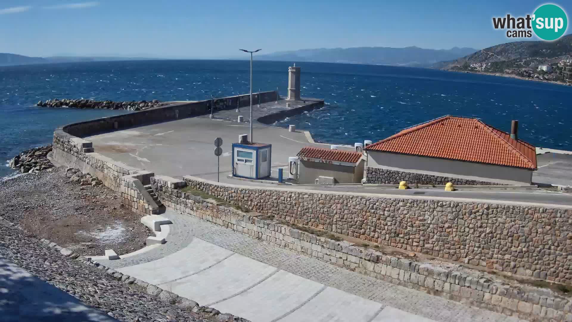 Webcam puerto de Senj – Rompeolas y faro en directo