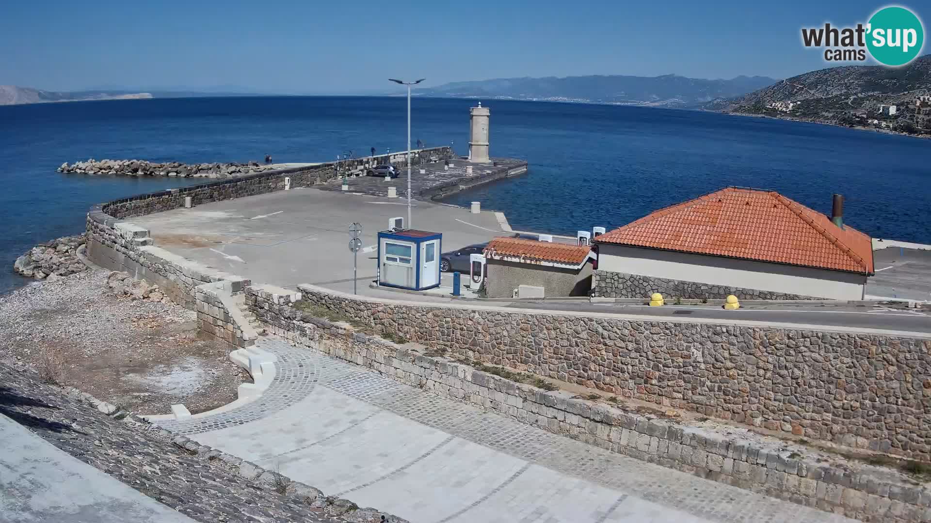 Senj Hafen Webcam – Wellenbrecher & Leuchtturm Liveblick