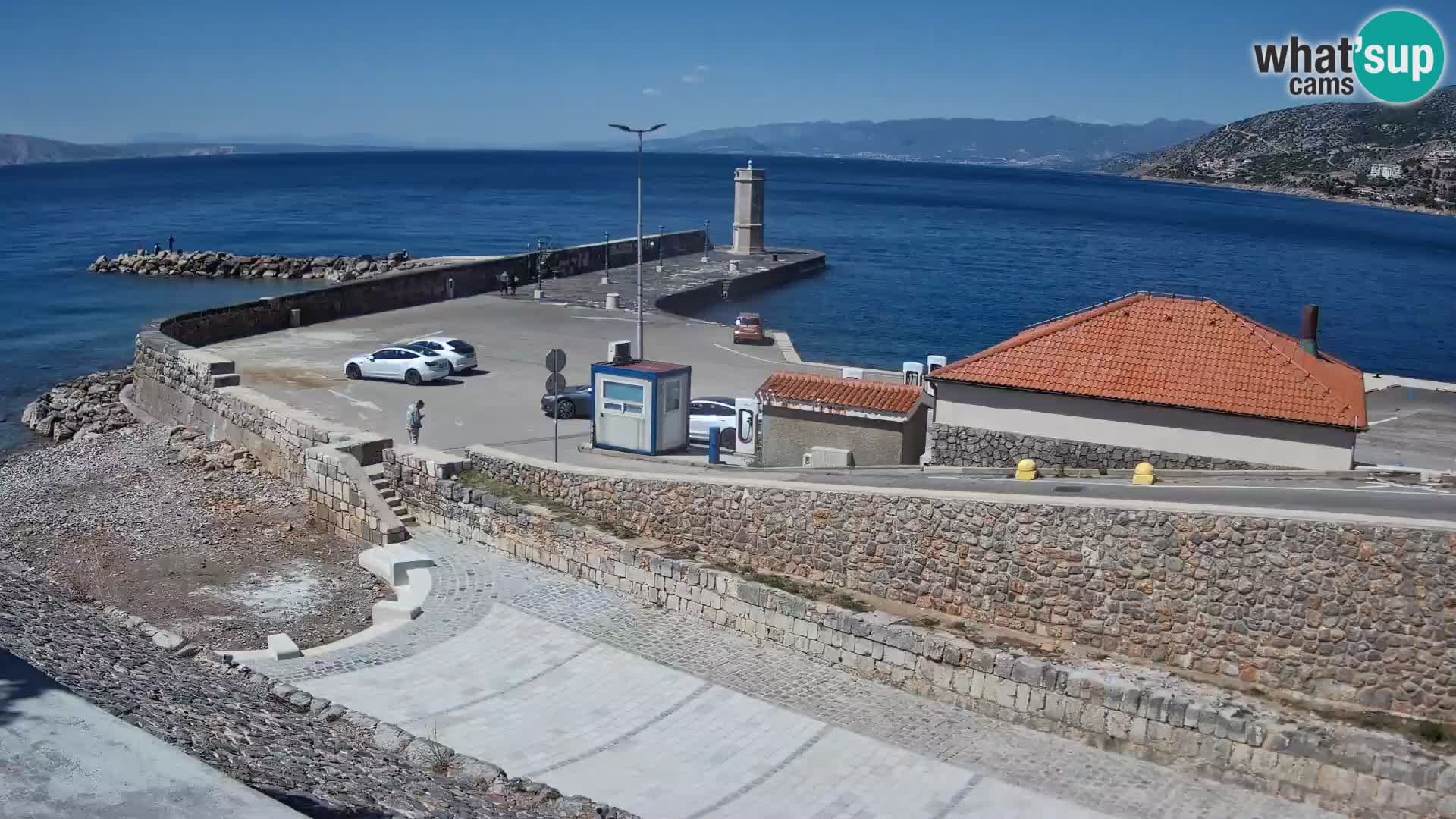 Webcam port de Senj – Vue sur la jetée et le phare