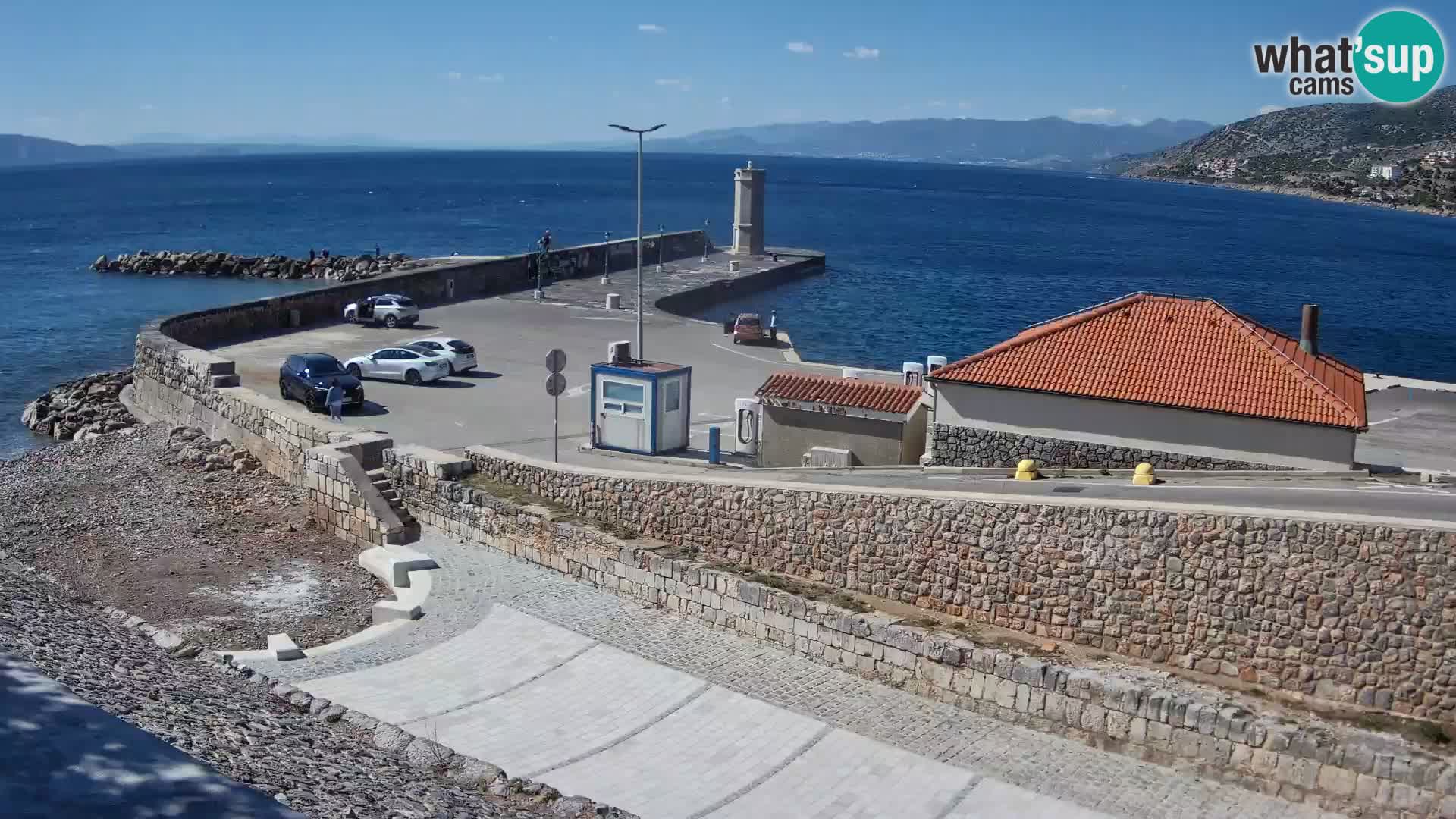 Senj Hafen Webcam – Wellenbrecher & Leuchtturm Liveblick