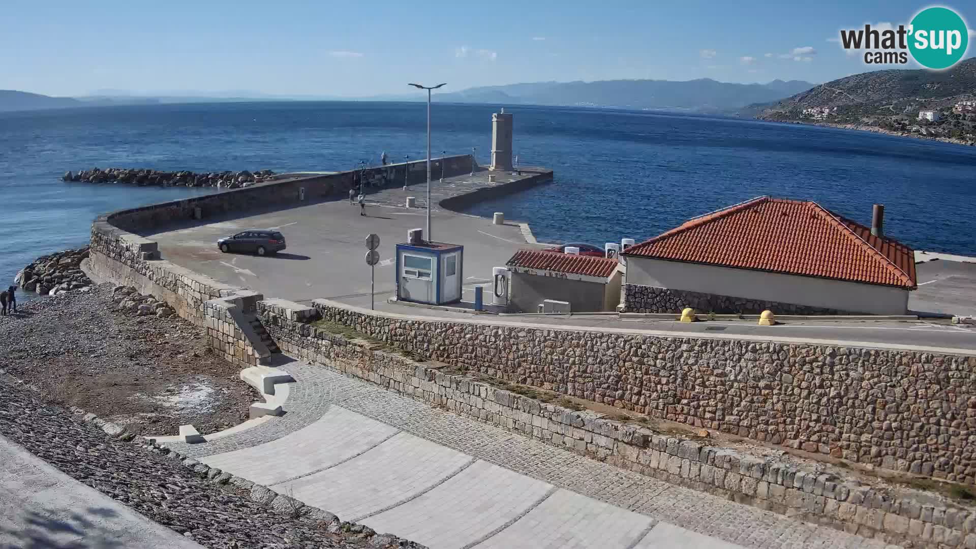 Senj Hafen Webcam – Wellenbrecher & Leuchtturm Liveblick