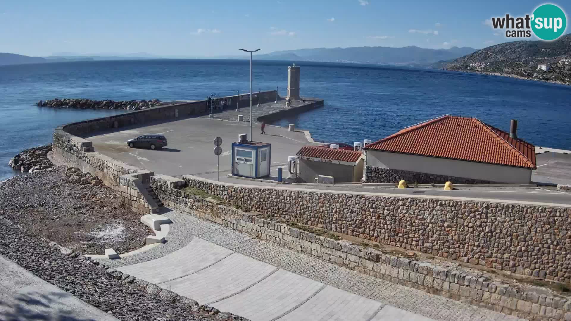 Webcam puerto de Senj – Rompeolas y faro en directo
