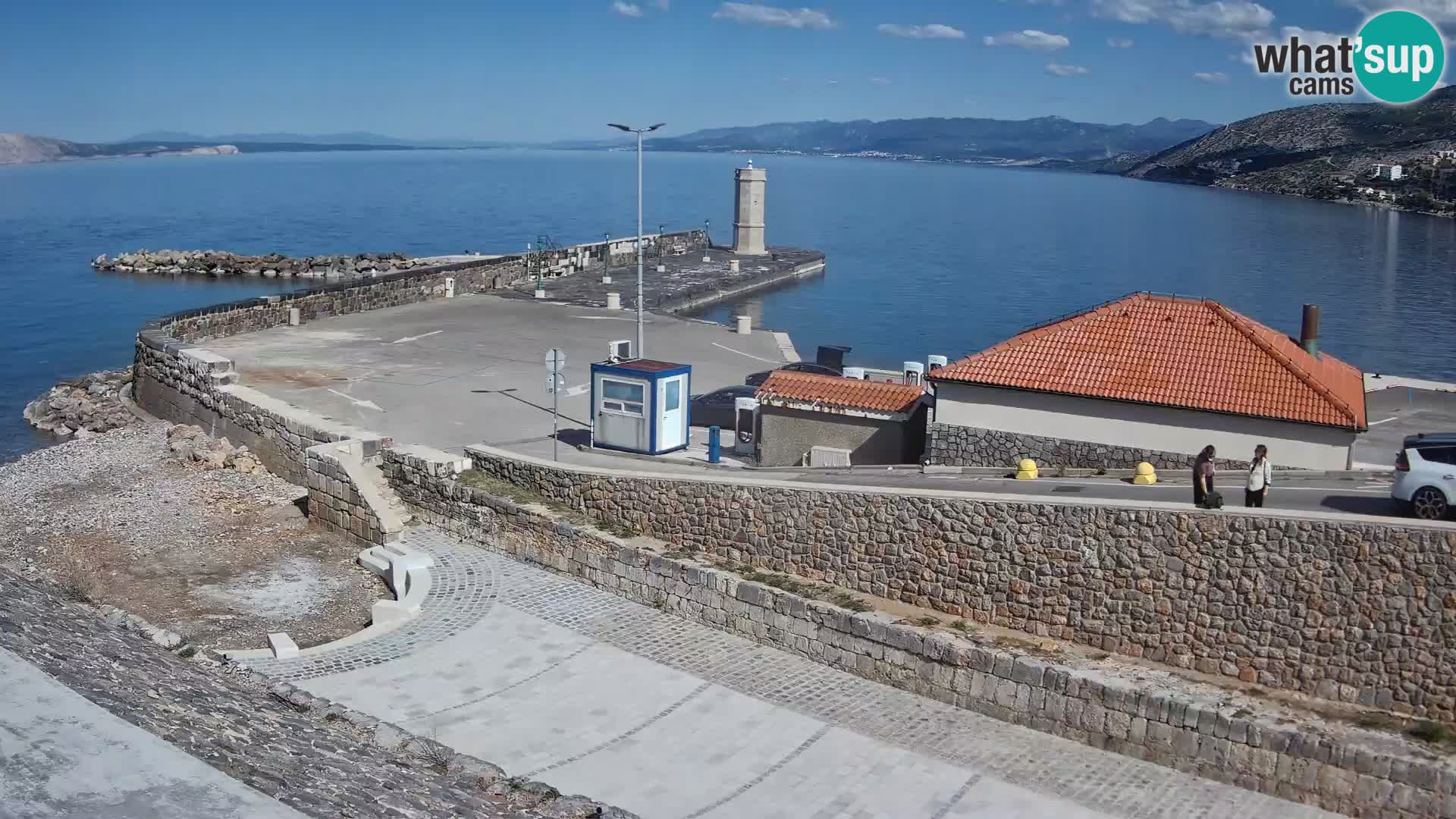 Webcam port de Senj – Vue sur la jetée et le phare