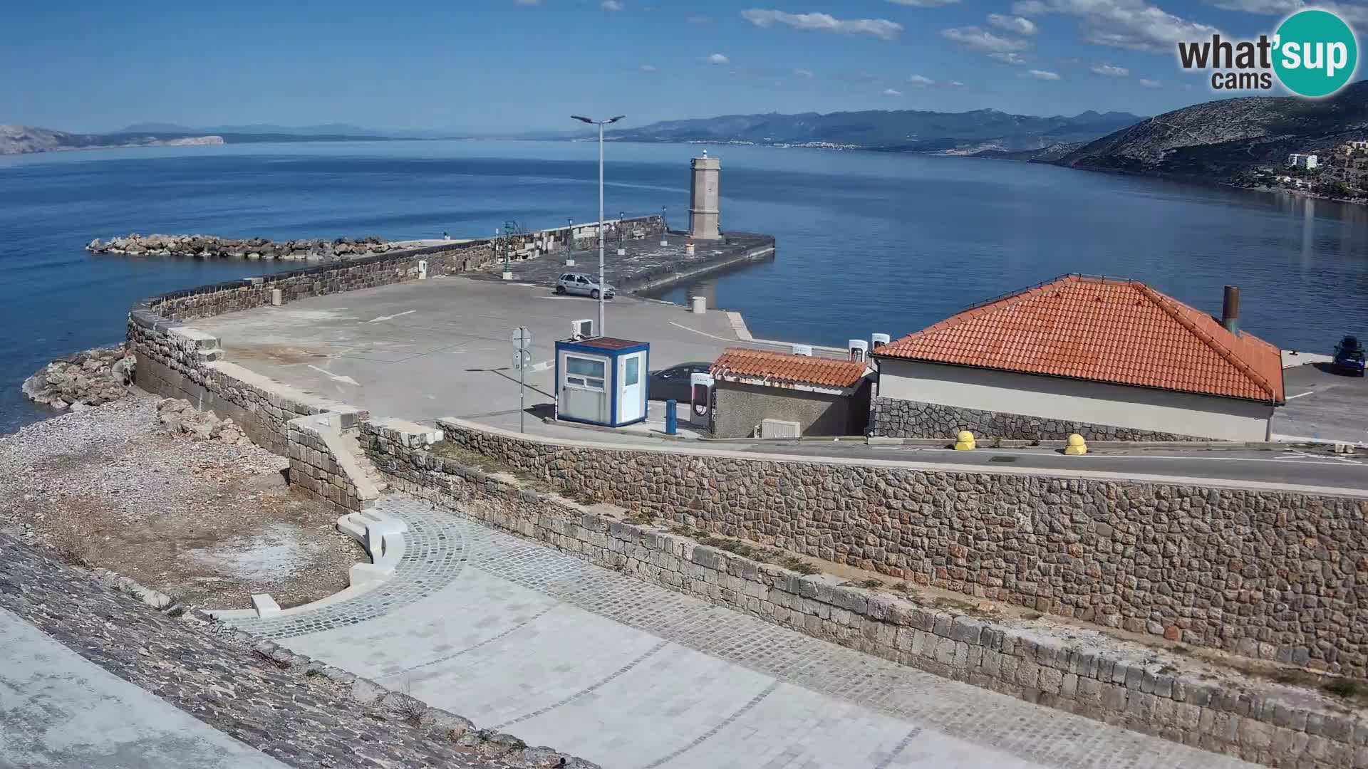 Senj Hafen Webcam – Wellenbrecher & Leuchtturm Liveblick