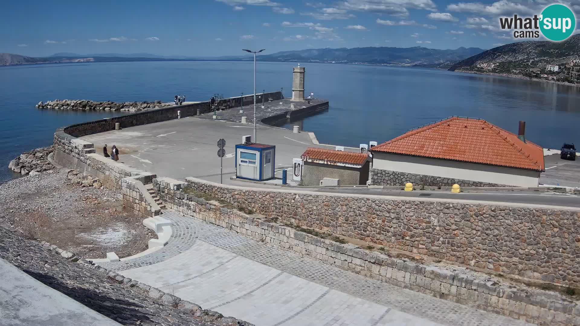 Webcam puerto de Senj – Rompeolas y faro en directo
