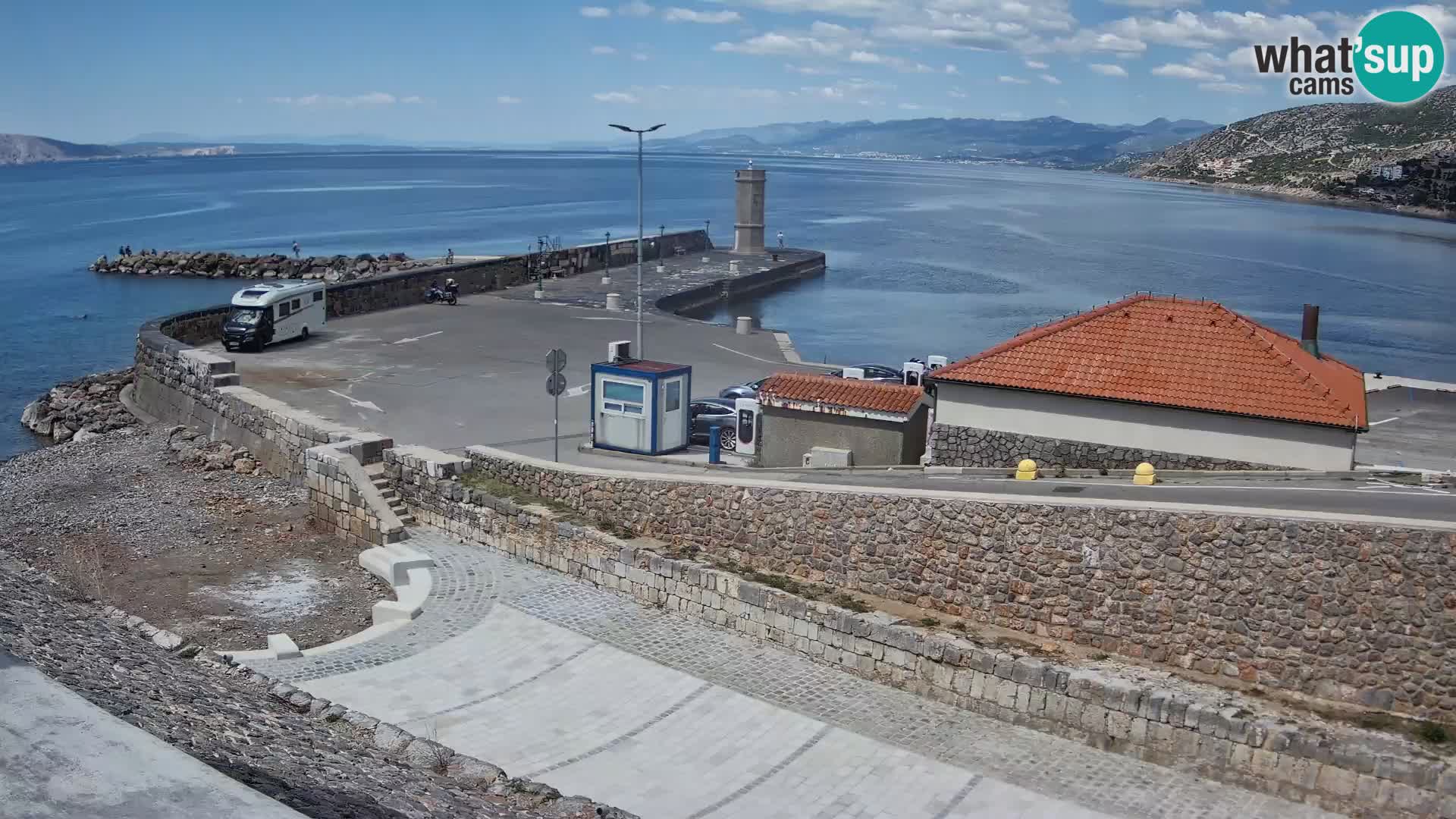 Senj Harbour Webcam – Breakwater & Lighthouse Live View