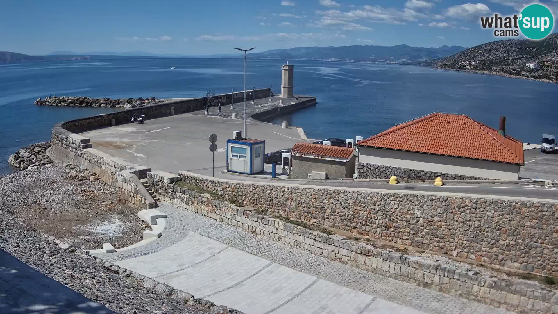 Webcam puerto de Senj – Rompeolas y faro en directo