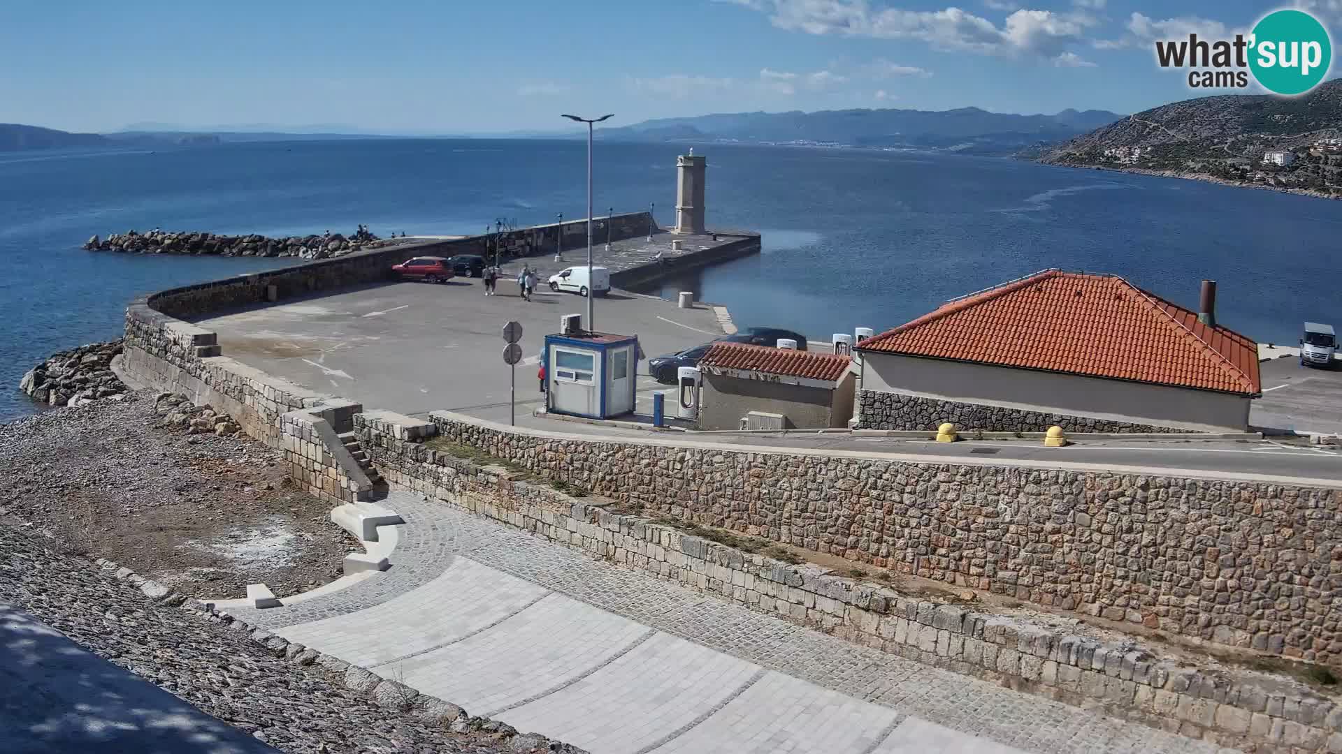 Senj Hafen Webcam – Wellenbrecher & Leuchtturm Liveblick