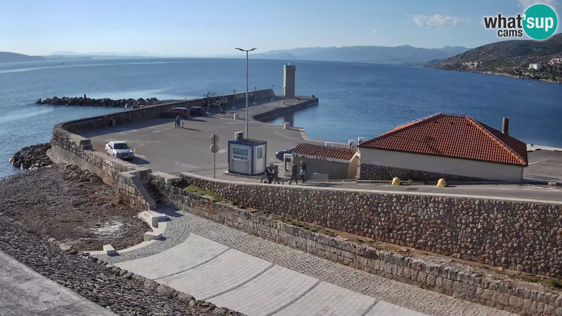 Webcam port de Senj – Vue sur la jetée et le phare