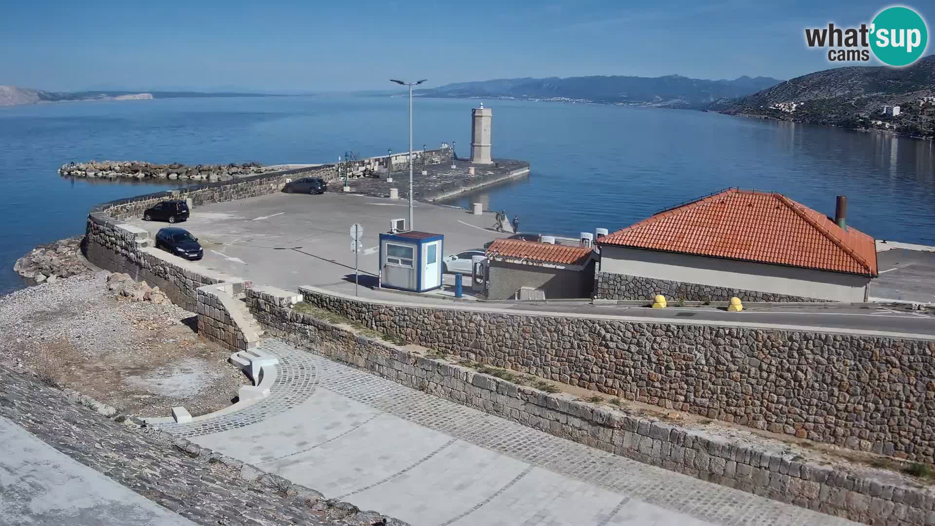 Webcam port de Senj – Vue sur la jetée et le phare