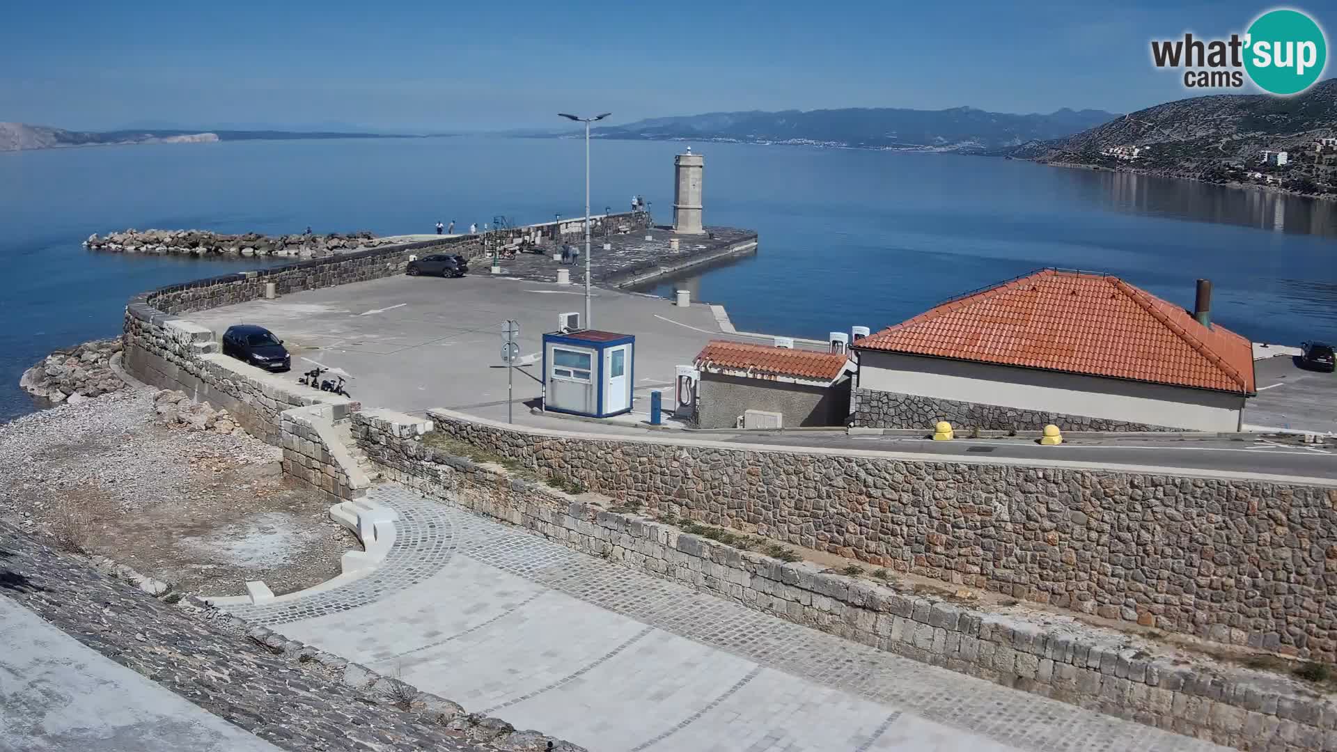 Senj Hafen Webcam – Wellenbrecher & Leuchtturm Liveblick