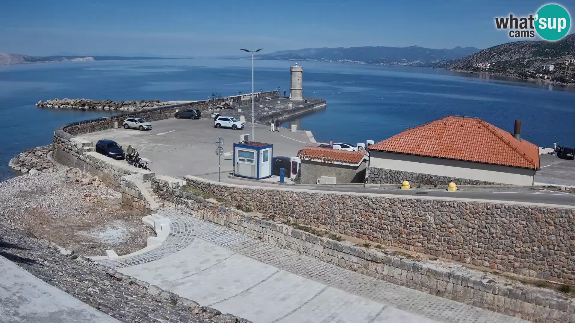 Webcam port de Senj – Vue sur la jetée et le phare