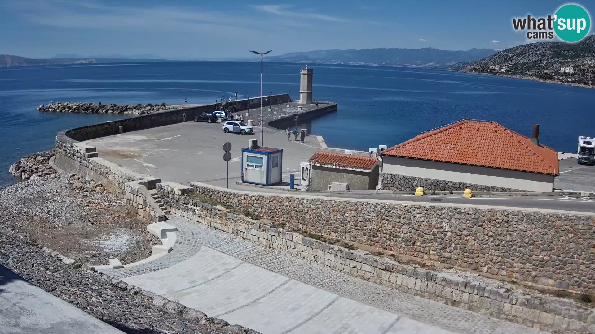 Webcam puerto de Senj – Rompeolas y faro en directo