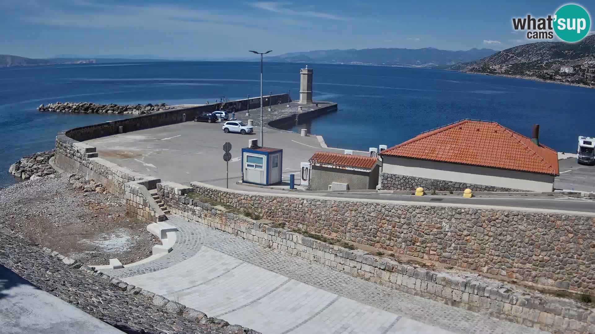 Webcam puerto de Senj – Rompeolas y faro en directo