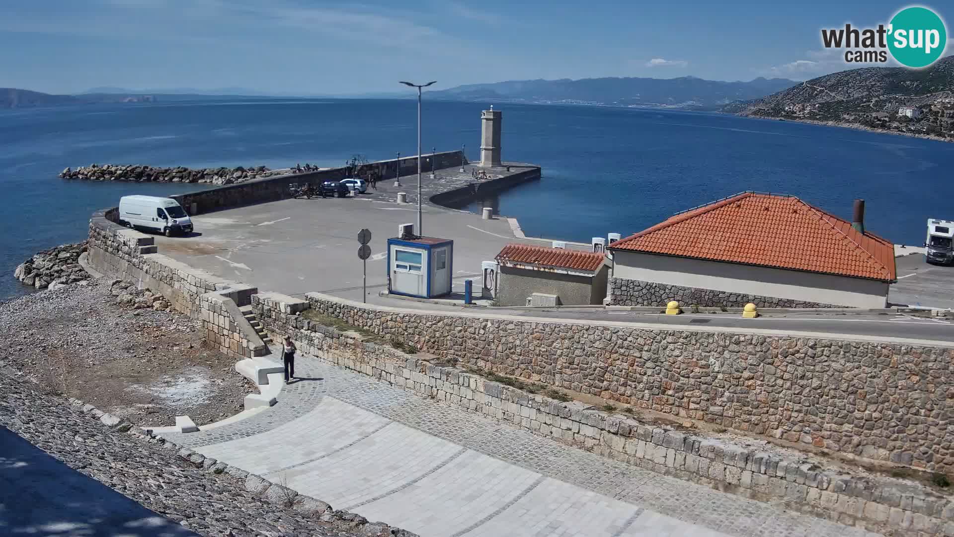 Webcam puerto de Senj – Rompeolas y faro en directo
