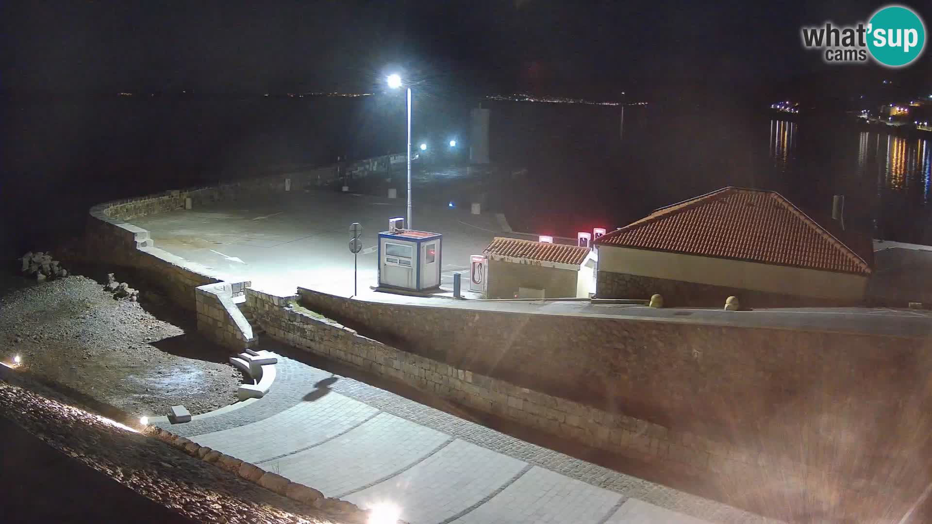 Webcam port de Senj – Vue sur la jetée et le phare