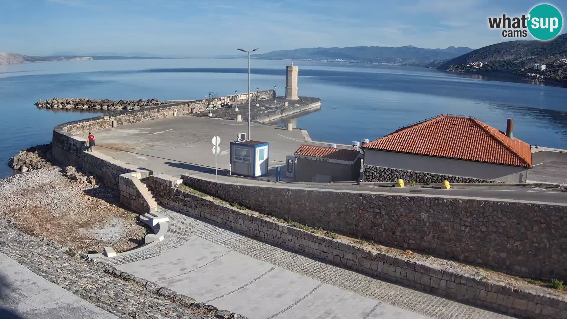 Senj Hafen Webcam – Wellenbrecher & Leuchtturm Liveblick