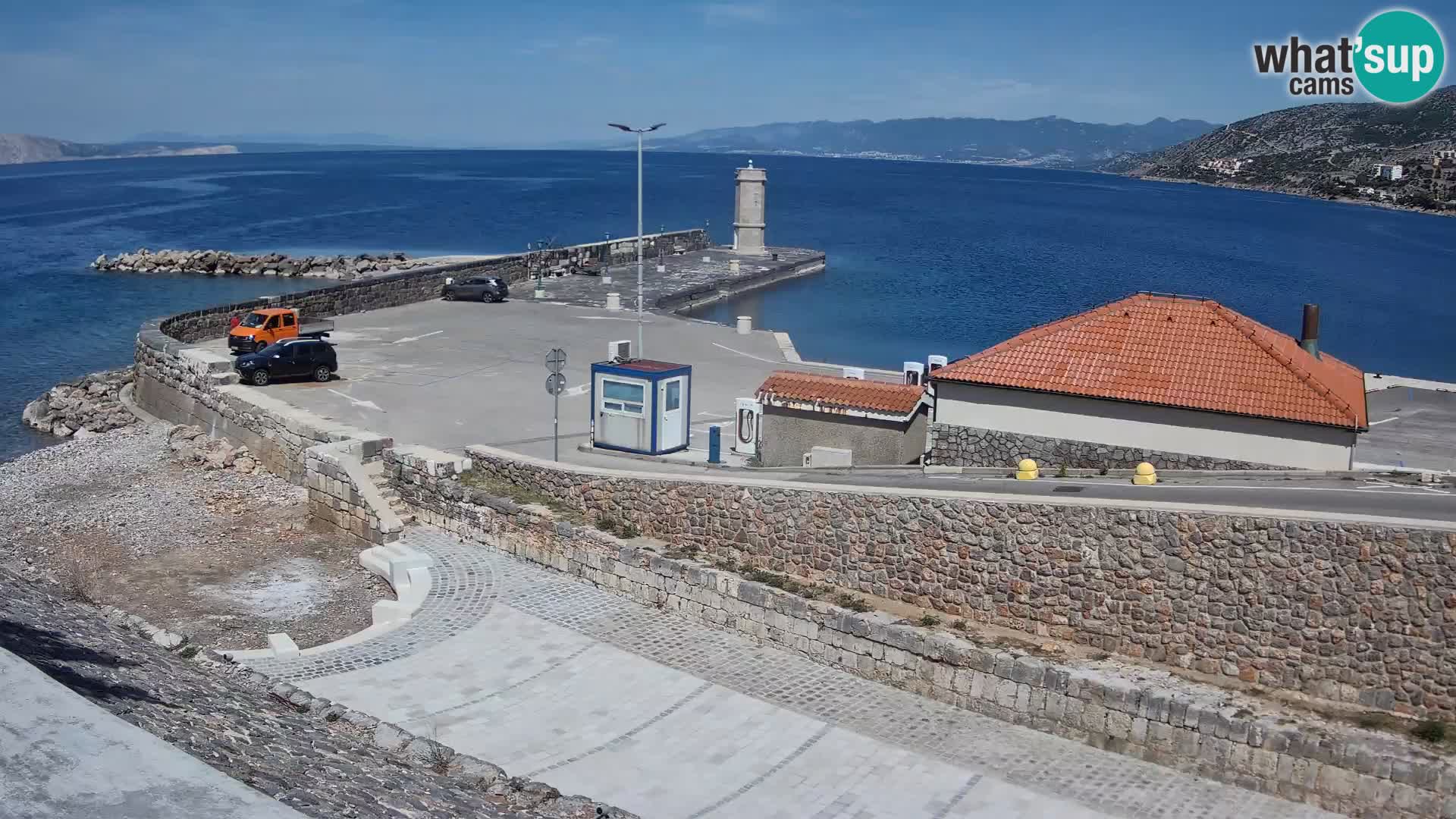 Webcam puerto de Senj – Rompeolas y faro en directo