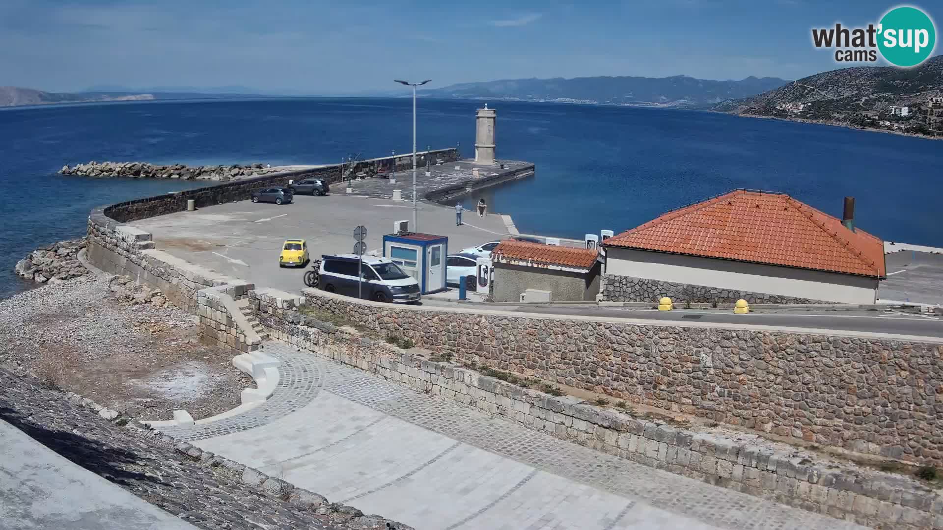 Webcam puerto de Senj – Rompeolas y faro en directo