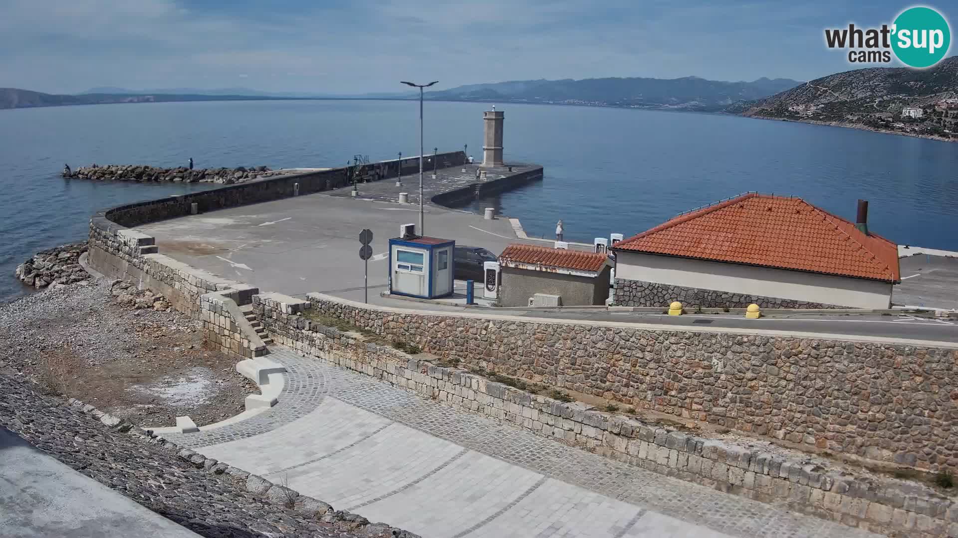 Webcam port de Senj – Vue sur la jetée et le phare