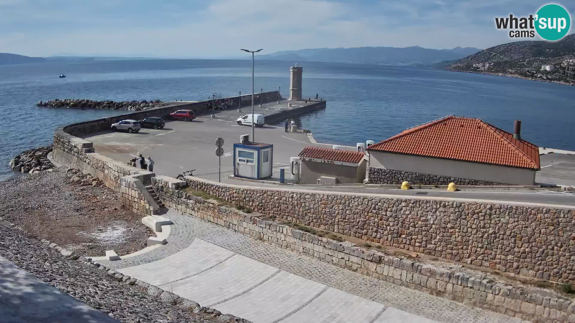 Webcam port de Senj – Vue sur la jetée et le phare