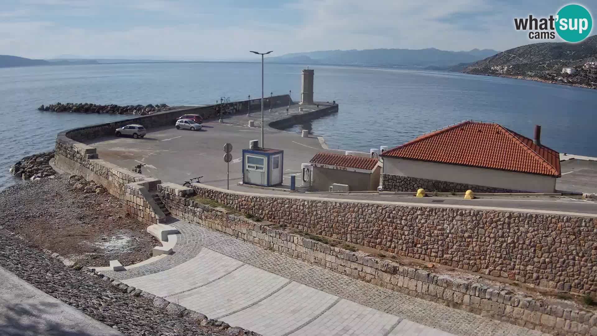 Senj Hafen Webcam – Wellenbrecher & Leuchtturm Liveblick