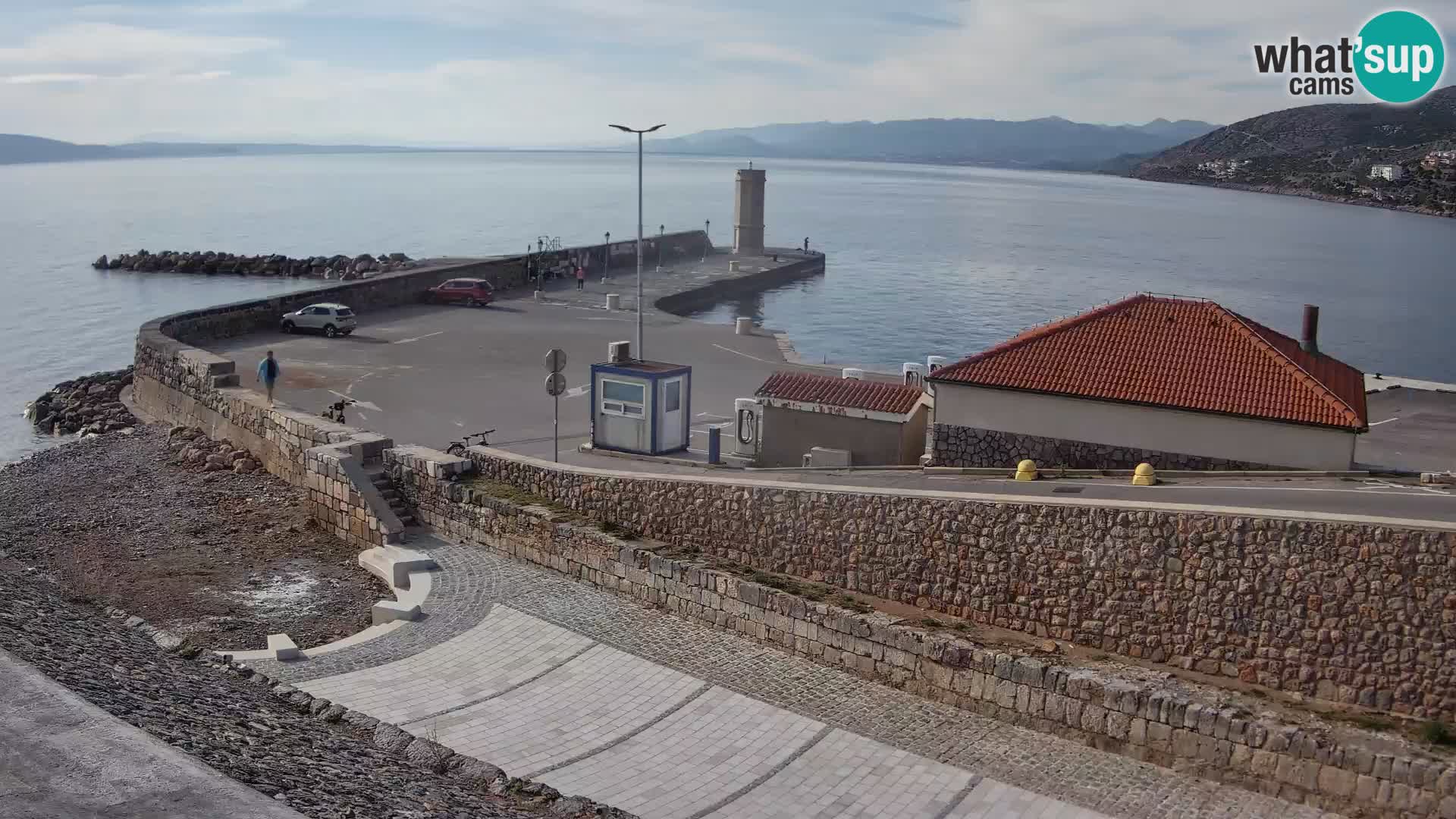 Senj Hafen Webcam – Wellenbrecher & Leuchtturm Liveblick