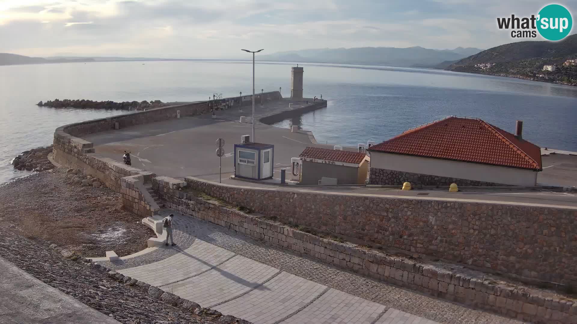 Senj Hafen Webcam – Wellenbrecher & Leuchtturm Liveblick