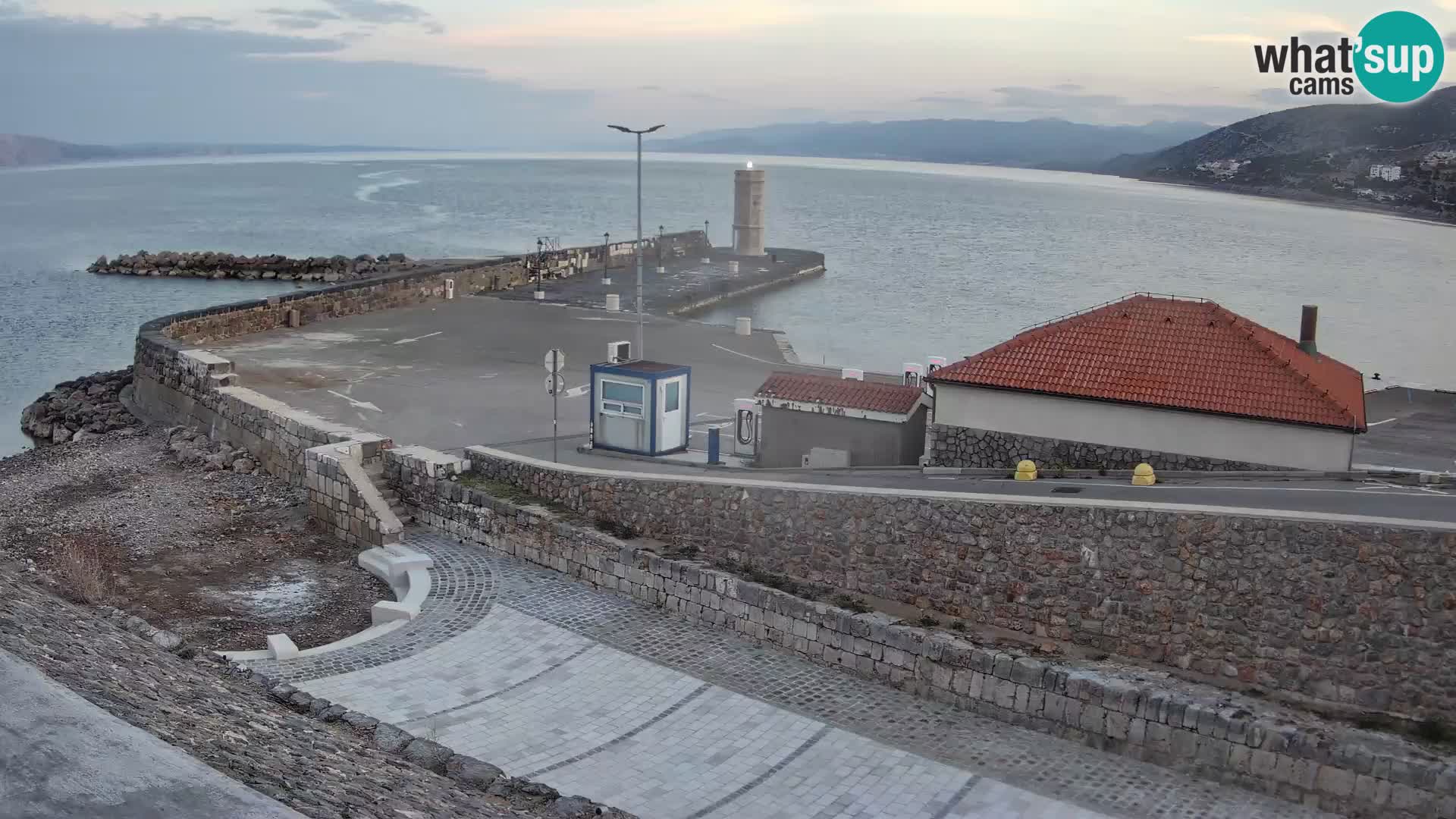 Senj Harbour Webcam – Breakwater & Lighthouse Live View