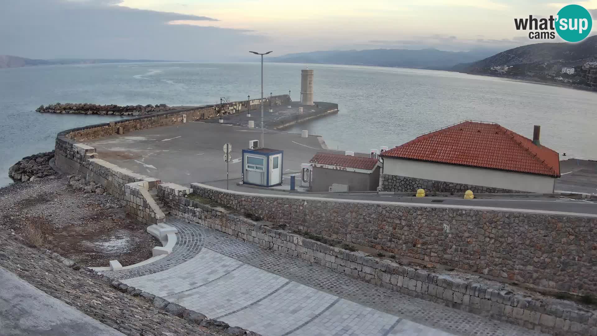 Senj Harbour Webcam – Breakwater & Lighthouse Live View