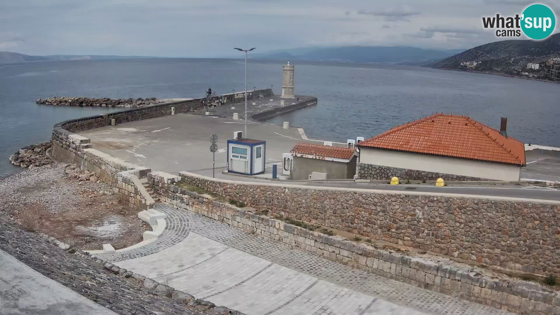Senj Harbour Webcam – Breakwater & Lighthouse Live View