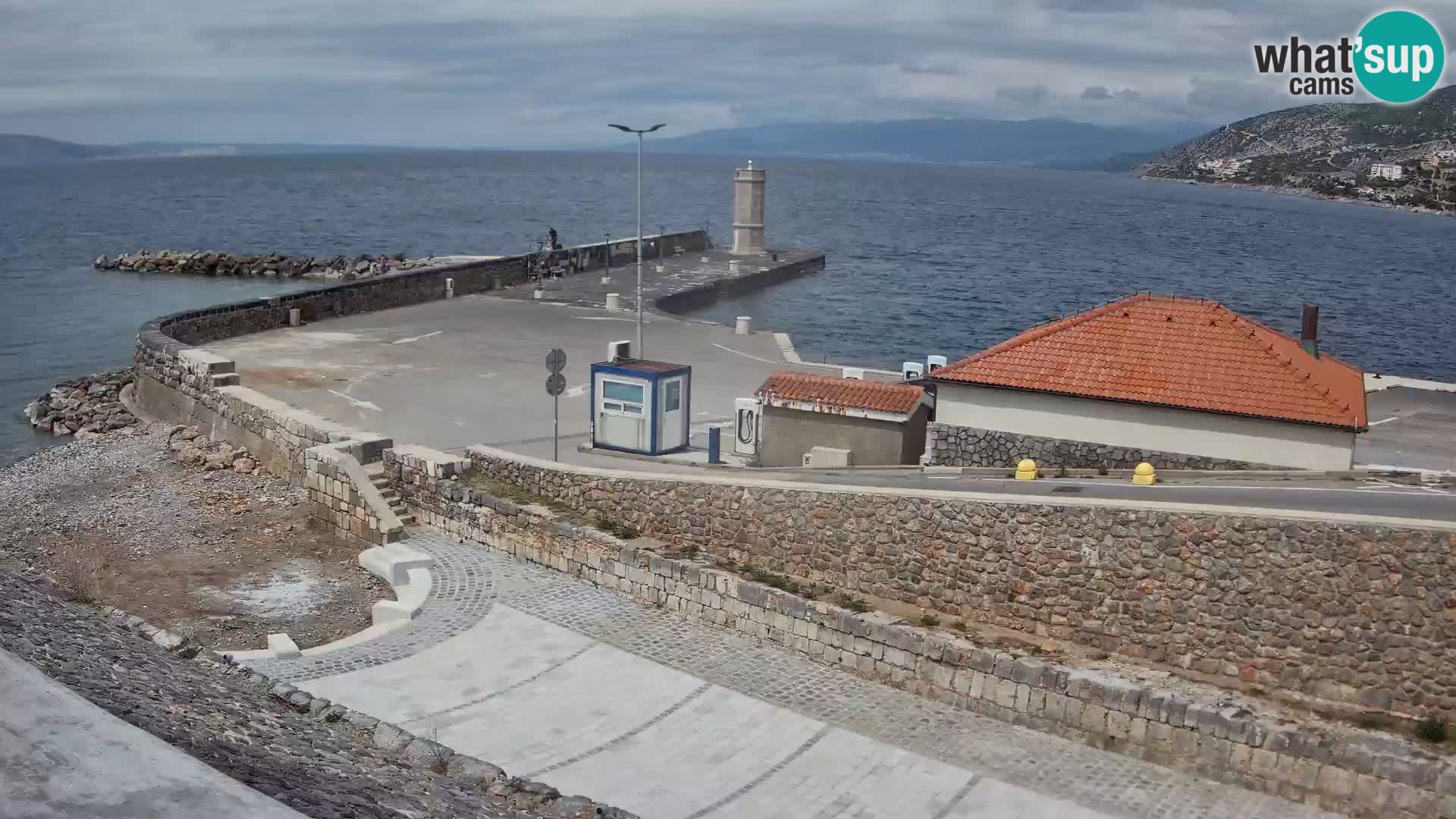 Webcam puerto de Senj – Rompeolas y faro en directo