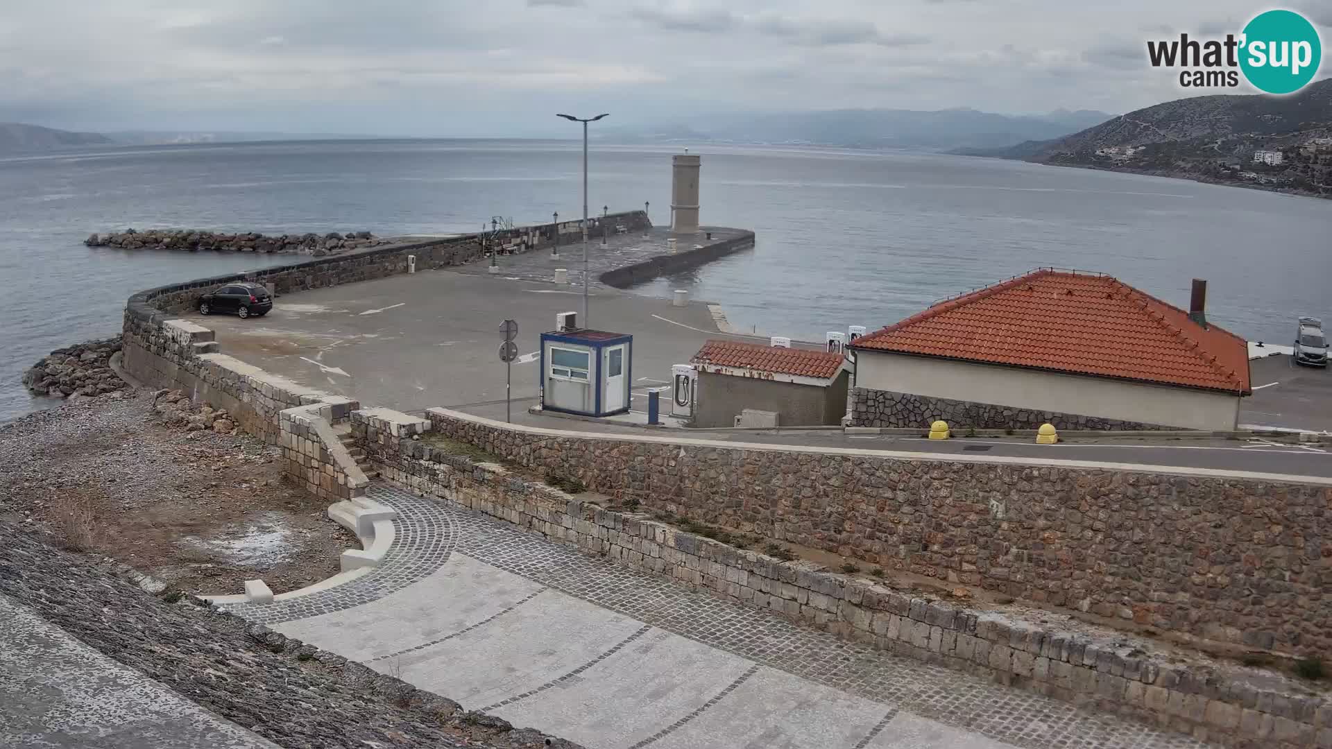 Senj Harbour Webcam – Breakwater & Lighthouse Live View