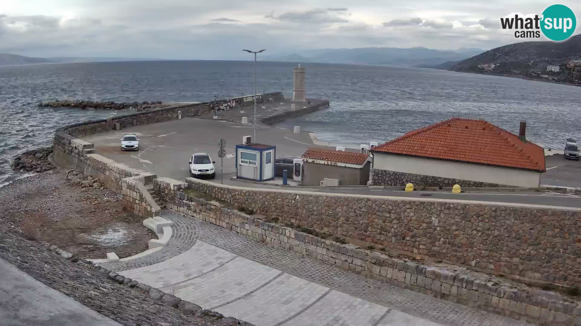 Webcam puerto de Senj – Rompeolas y faro en directo