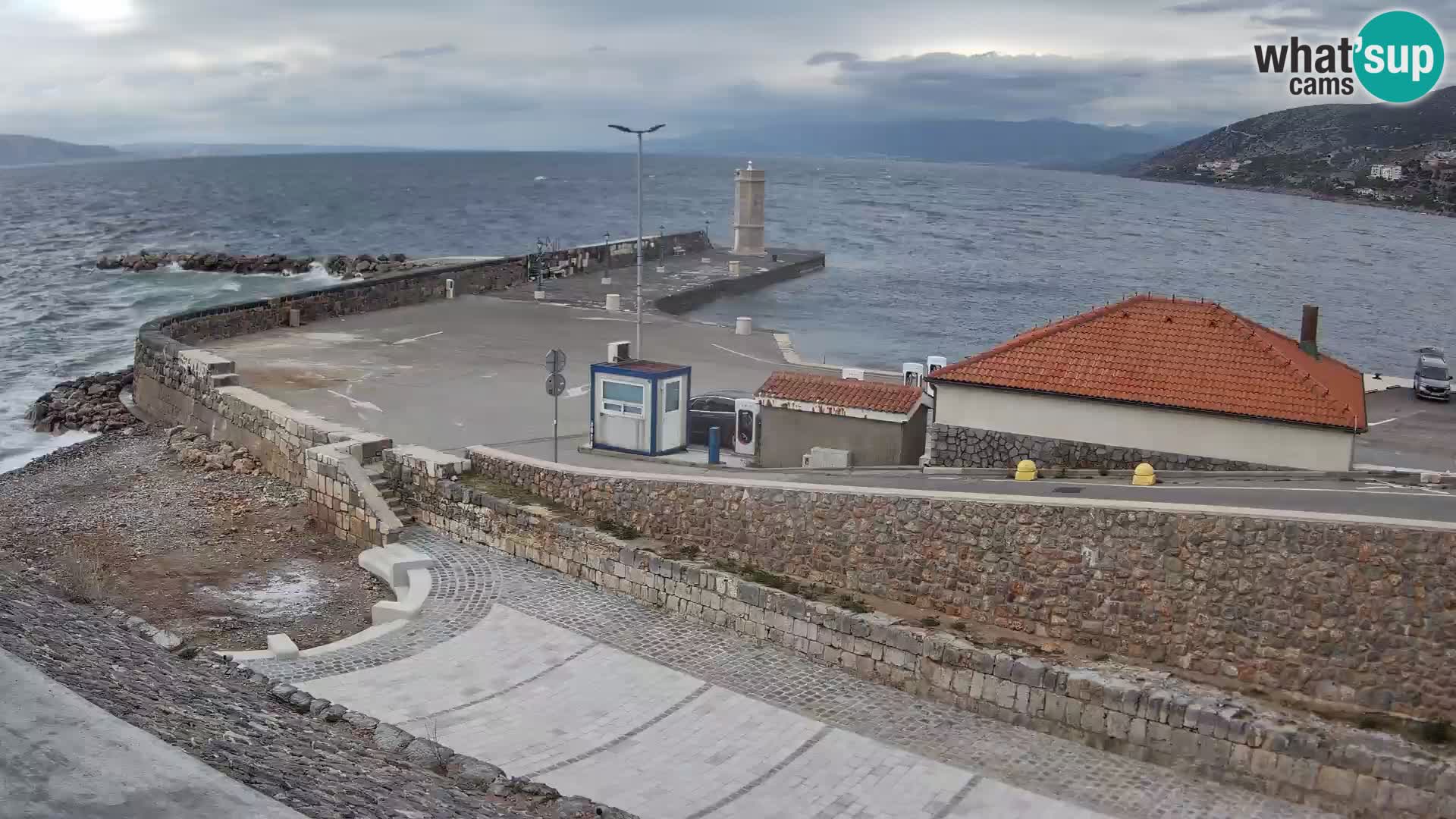 Senj Harbour Webcam – Breakwater & Lighthouse Live View