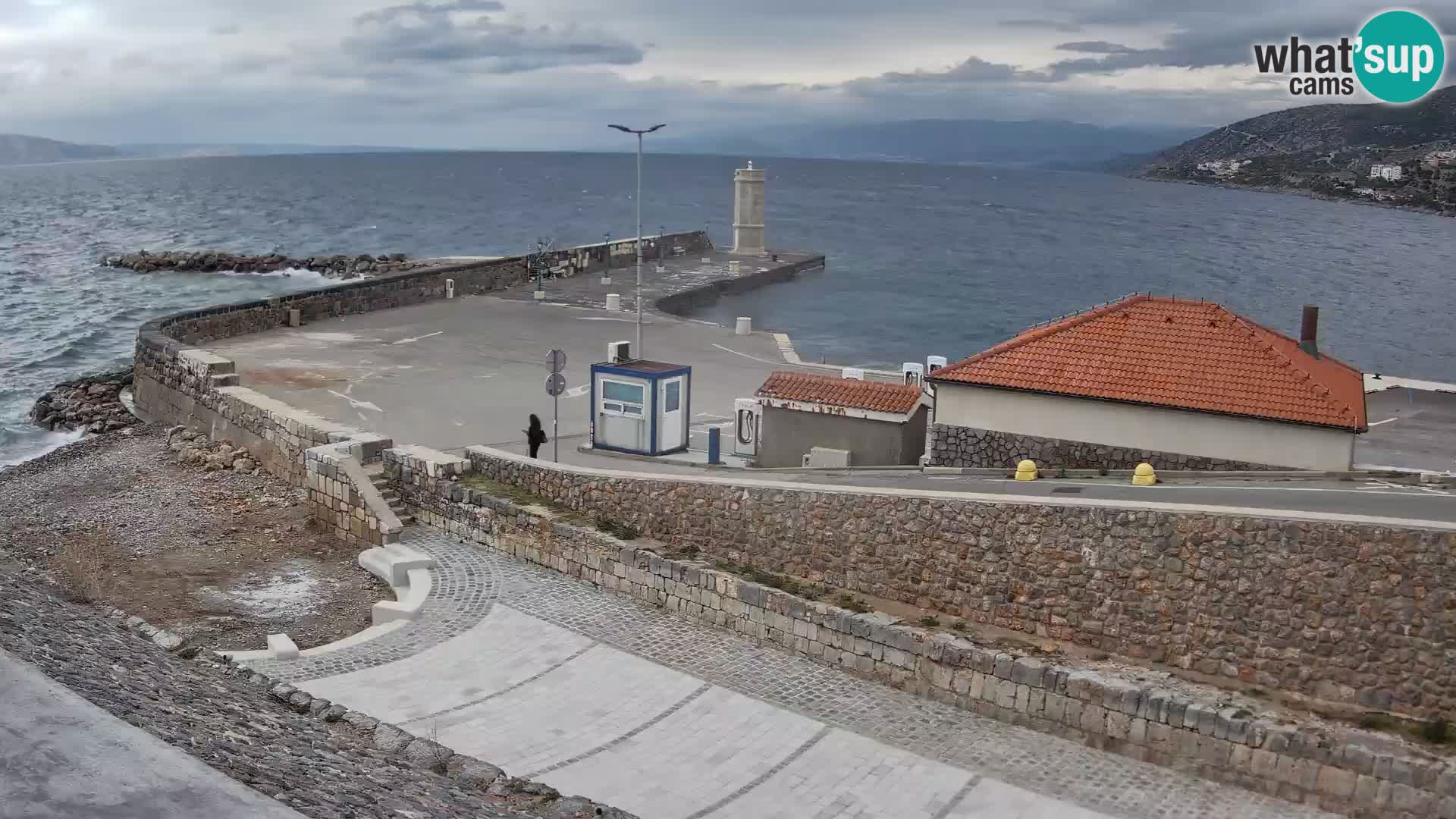 Web kamera Senj luka – Lukobran i svjetionik uživo