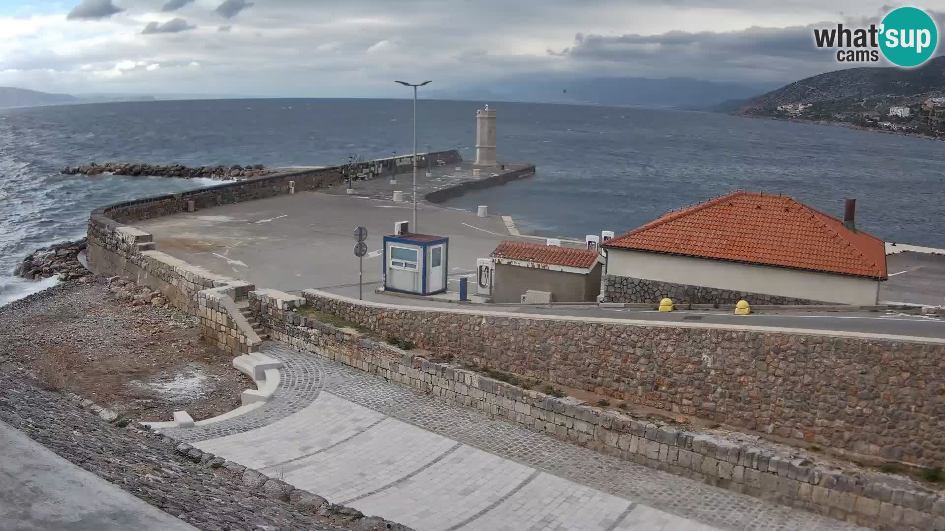 Senj Harbour Webcam – Breakwater & Lighthouse Live View
