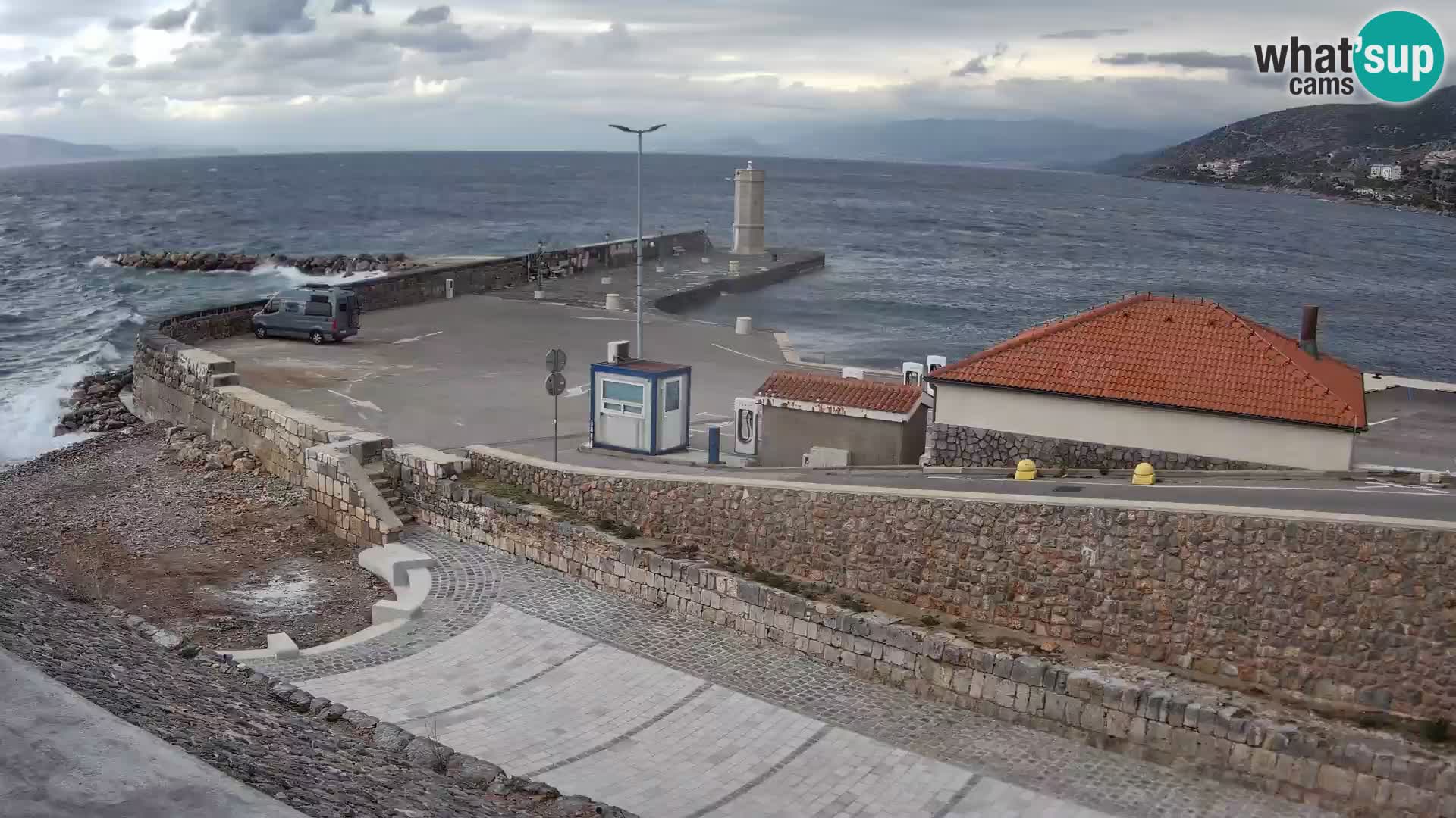Senj Harbour Webcam – Breakwater & Lighthouse Live View